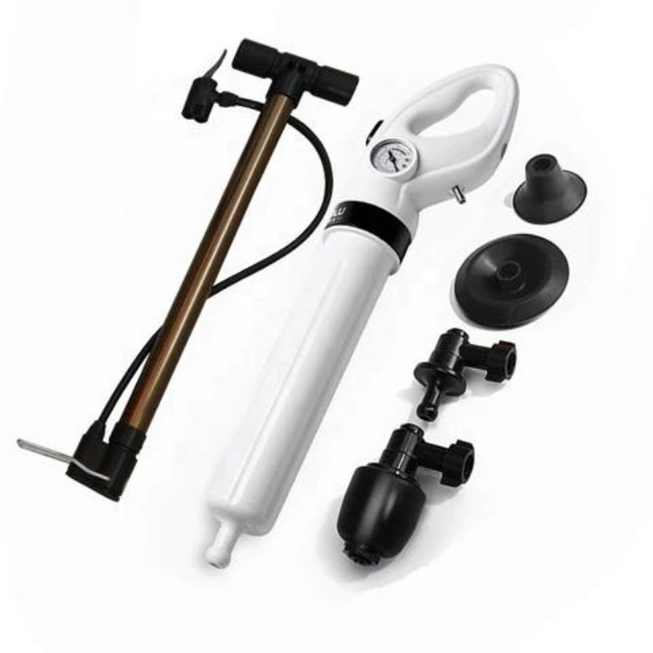 Versatile high-pressure drain plunger, ideal for clearing sink & shower clogs. Efficient bathroom maintenance tool.