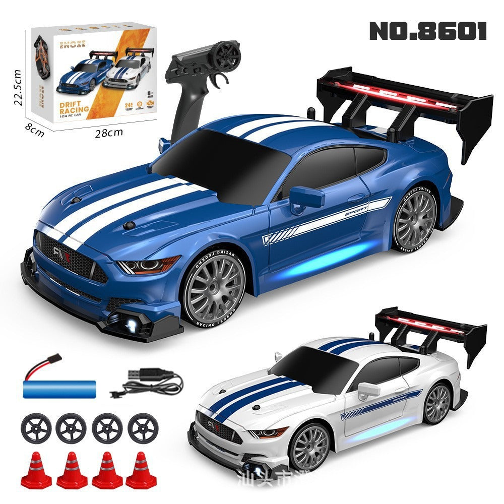 Durable alloy high-speed RC car for children. This off-road remote control electric racing toy is built tough.
