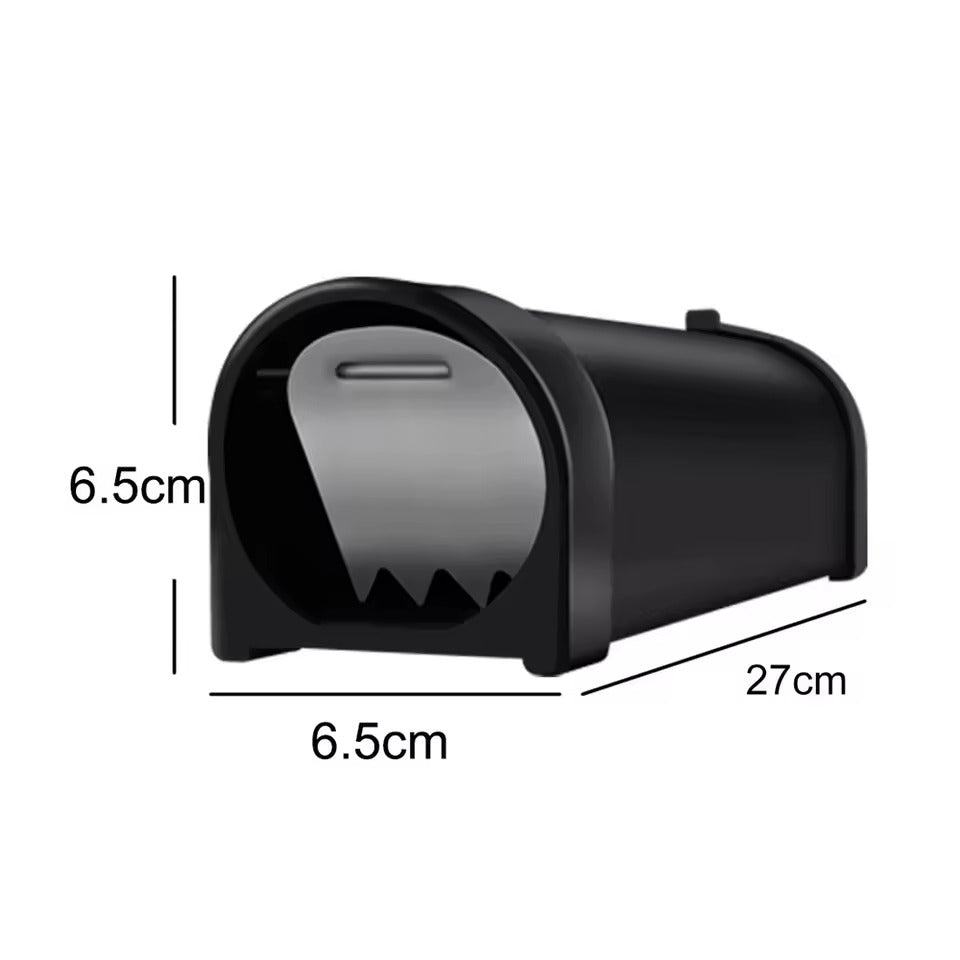 Humane reusable plastic rat trap cage for safe, no-kill rodent control in homes.
