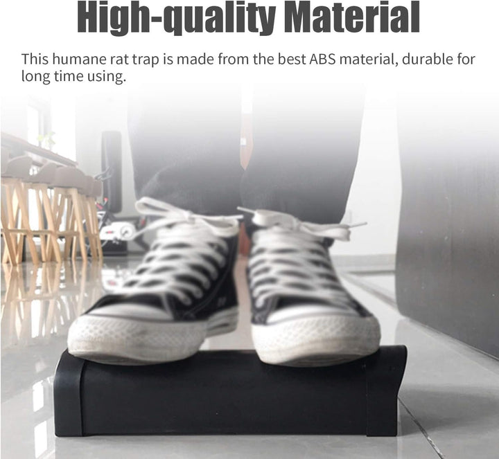 Reusable, easy-clean plastic rat trap cage; an effective & humane indoor rodent solution for homes.