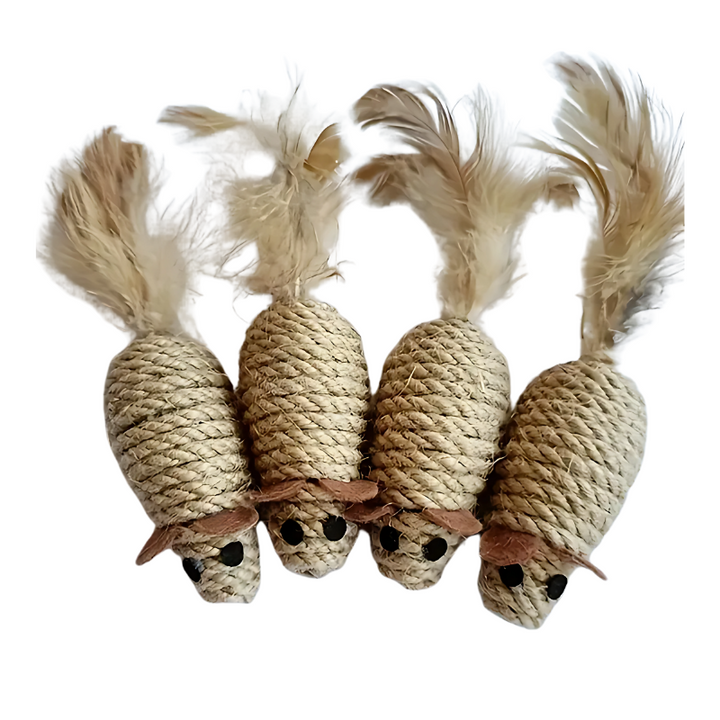 Engaging HuntMate cat toys: 4 interactive mice for endless indoor play.