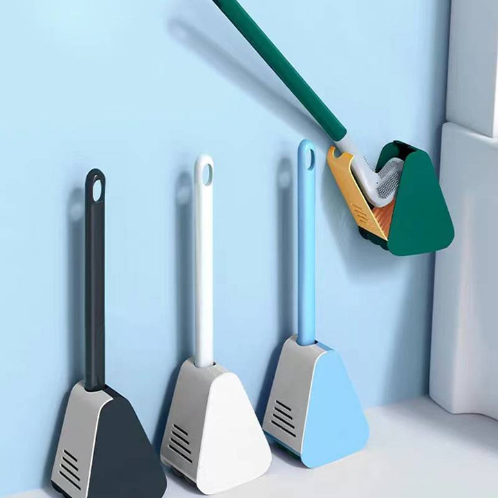 Keep your bathroom spotless with this hygienic self-cleaning toilet brush & holder, a modern cleaning tool.