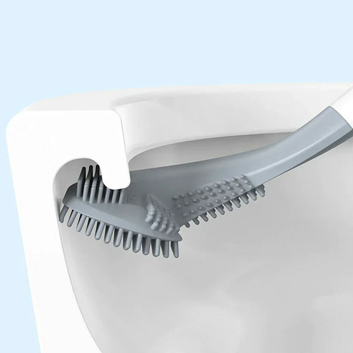 Durable self-cleaning toilet brush & holder for effective, hygienic bathroom and toilet cleaning.