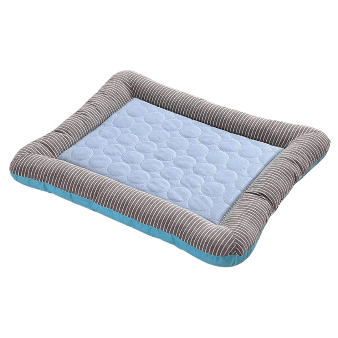 Soft rectangular ice silk cooling dog bed, perfect for small to large pets. Provides ultimate summer comfort.