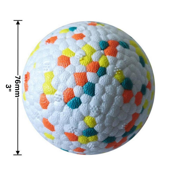 Durable indestructible dog ball toy, designed for aggressive chewers, offering long-lasting fun.