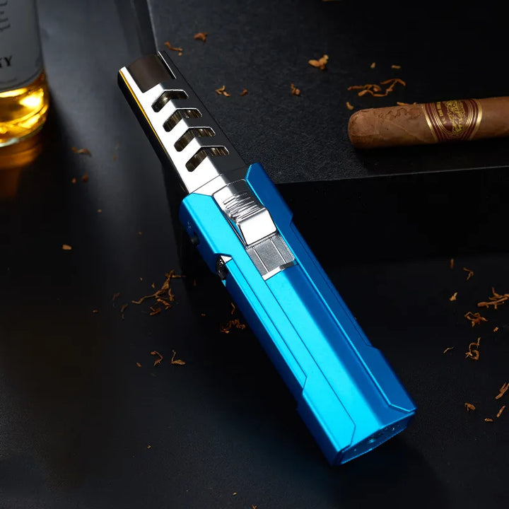 Heavy-duty Inferno torch lighter, delivering a robust, wind-resistant flame for all your igniting tasks.