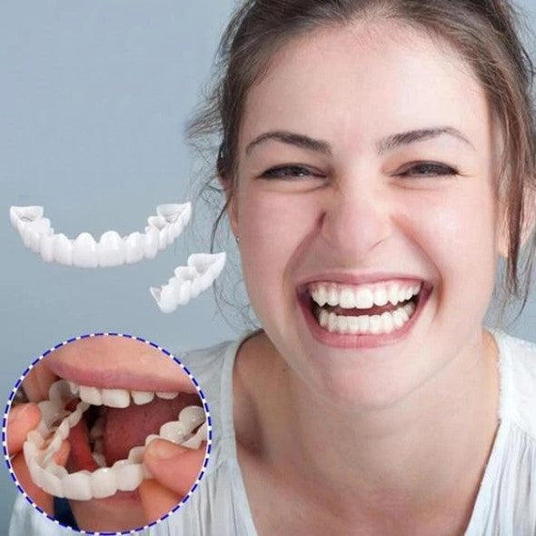 Transform your smile with upper & lower Instant Smile Veneers. Easy-to-use cosmetic teeth for a natural, flawless look.