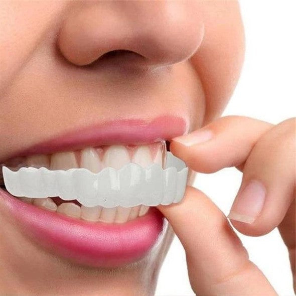 Upper & Lower snap-on veneers for an instant perfect smile. At-home dental solution for beautiful, confident teeth.