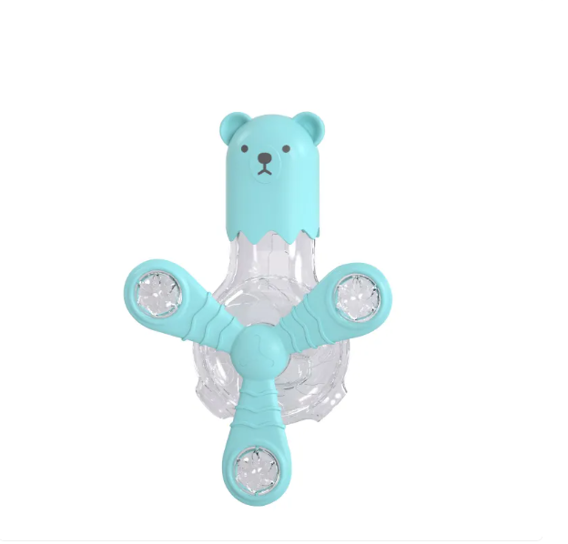 Engaging cat treat puzzle toy, a bear food dispenser with rotating arms for mental stimulation.