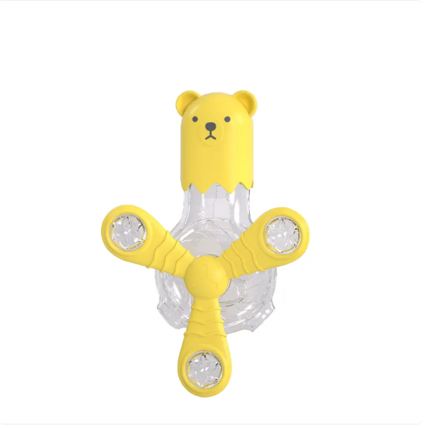 Interactive bear food dispenser toy for cats & dogs, offering mental stimulation & slow feeding.