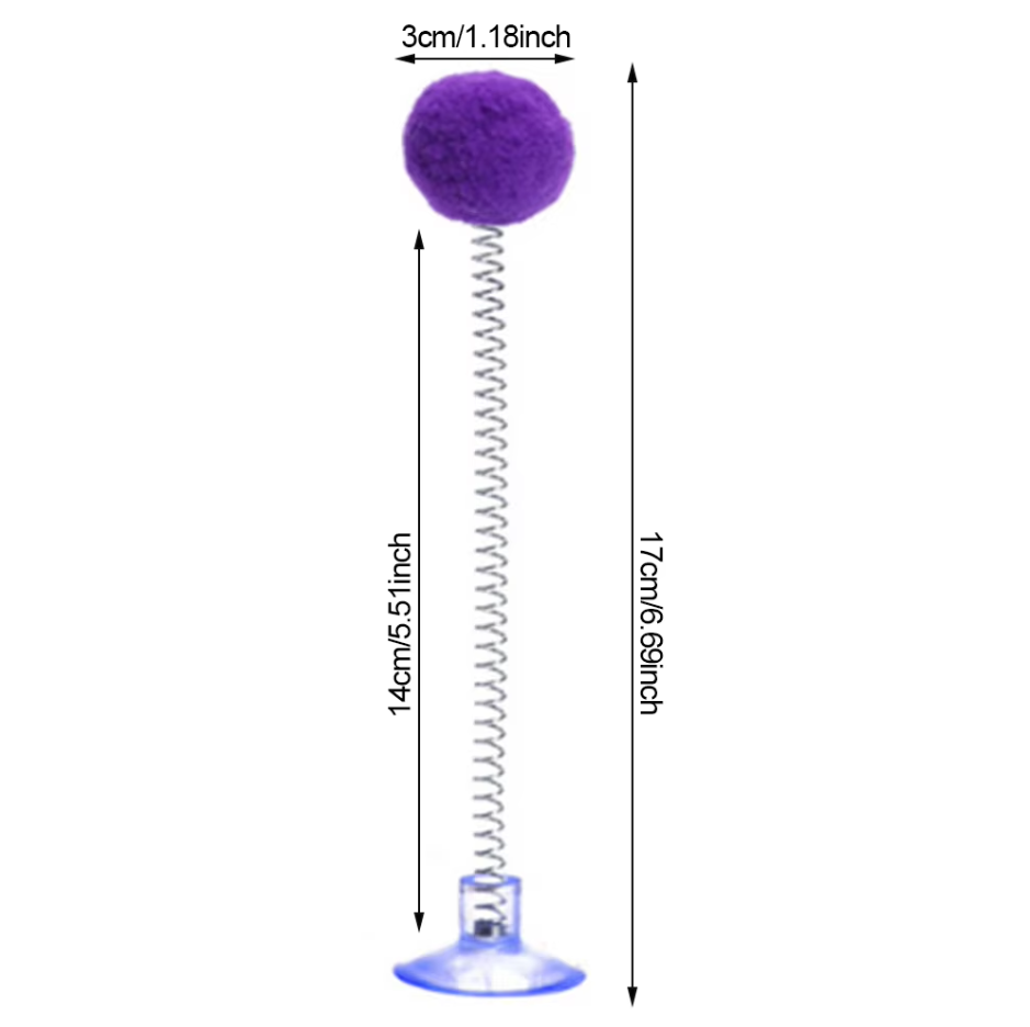 Durable suction cup feather toy for cats, providing interactive entertainment & active playtime.