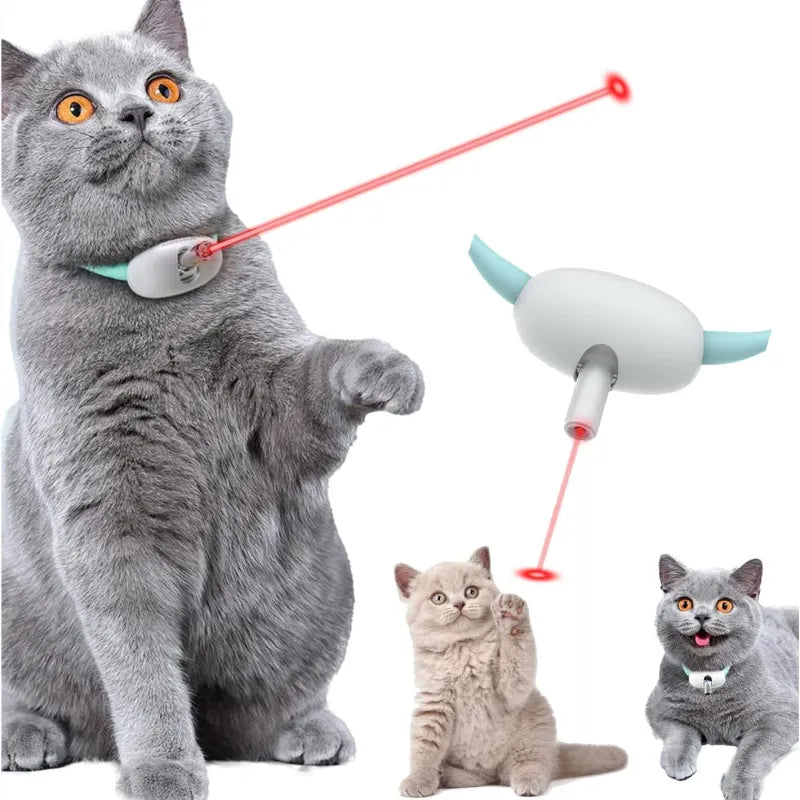 Interactive cat laser pointer toy for stimulating feline exercise & fun play, engaging hunting instincts.