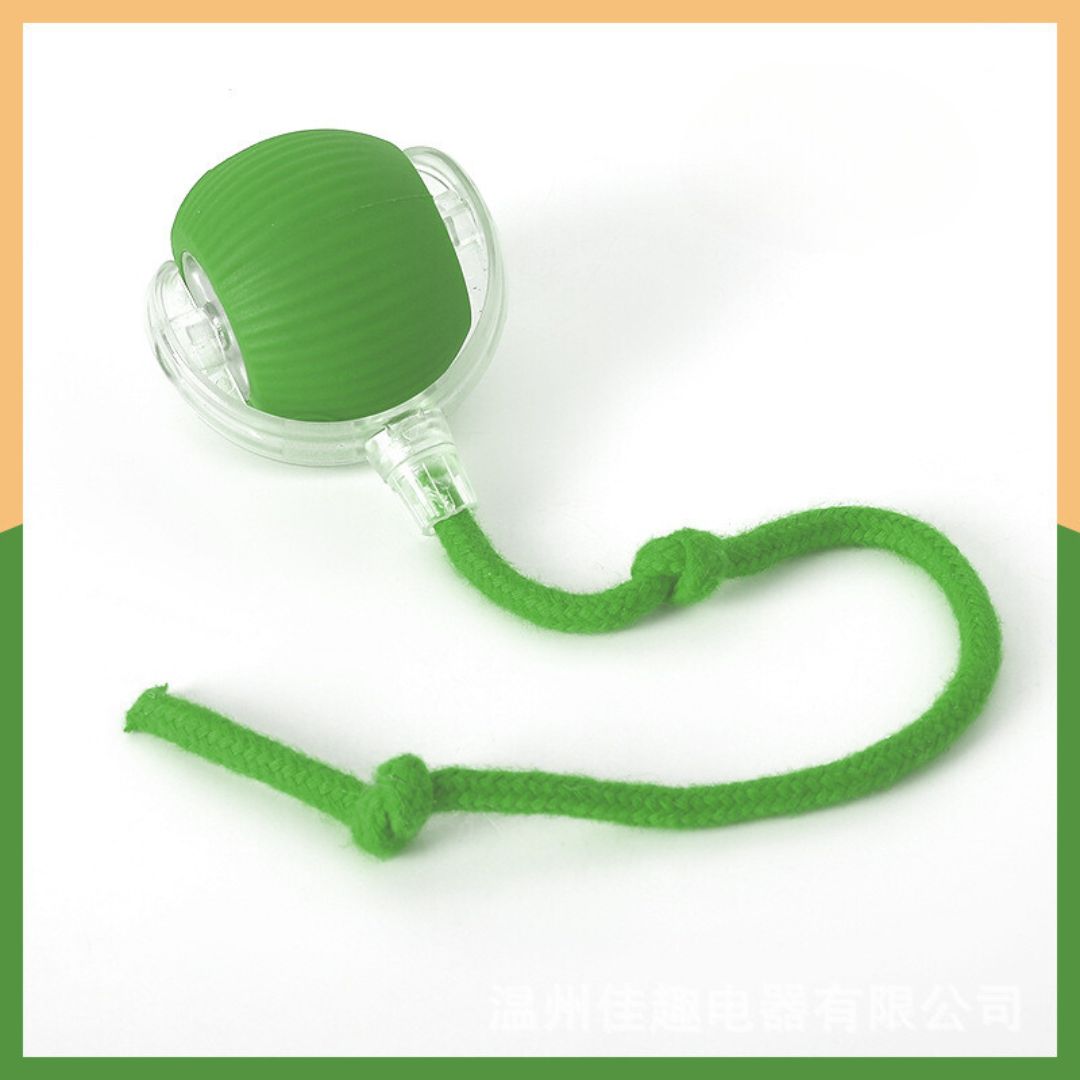 Interactive cat play ball with a dynamic tail, ideal for stimulating hunting instinct & pet activity.