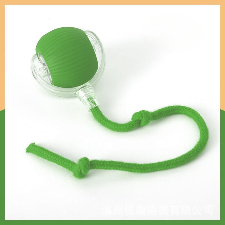 Interactive cat play ball with a dynamic tail, ideal for stimulating hunting instinct & pet activity.