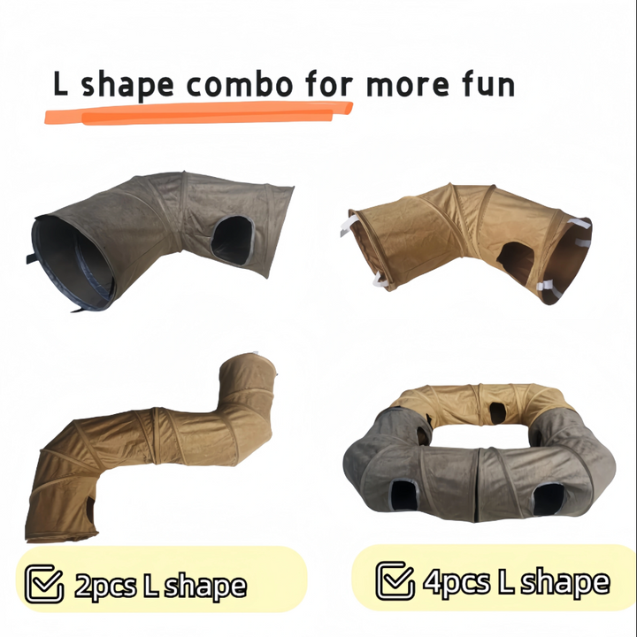 Feline fun with this cat play tunnel and viewing window, an ideal hideaway and interactive accessory for playful pets.