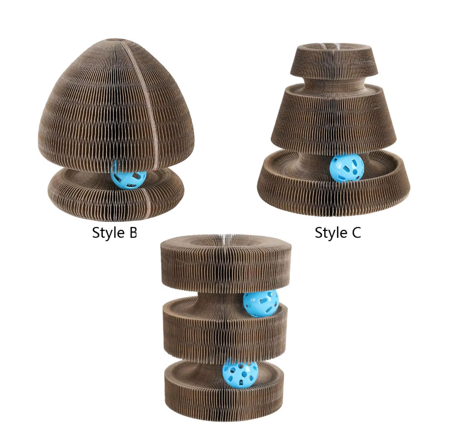 Cat accessories: Playful scratcher tower, a stimulating interactive cat toy for curious cats.