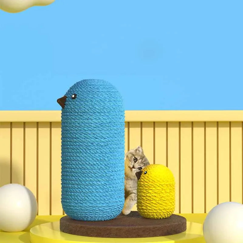 Engaging interactive cat toy with sisal scratching post and play station for active felines.