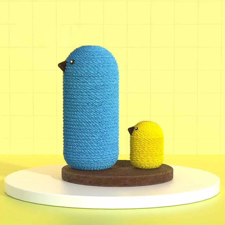 Premium pet supplies: interactive cat scratching post & play station with bird or mushroom designs.