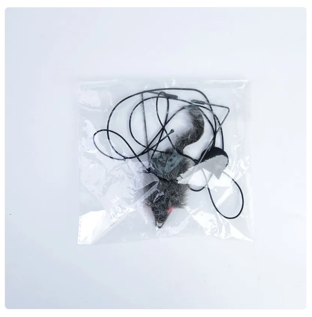 Pet supplies: Durable interactive mouse toy with string, ideal for active indoor cats.