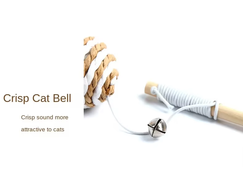 Vibrant feather cat toys with tiny bells, encouraging exercise & hunting.