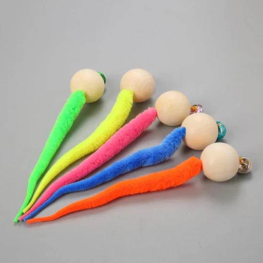 High-quality interactive cat toy made with durable materials, featuring a bell and stimulating wagging tail.