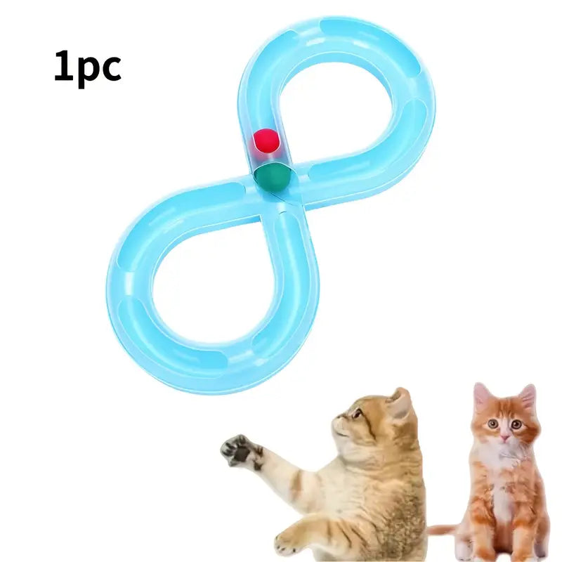 Feline fun with an interactive ball track cat toy for engaging pet play & active cats.