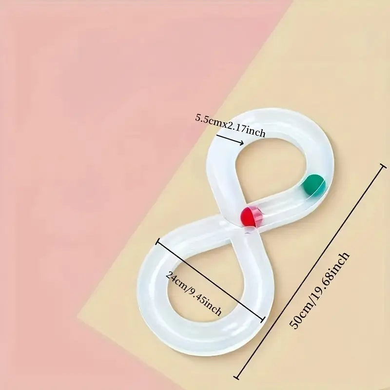 Circular interactive cat toy ball track with a spinning ball for endless play & mental stimulation.