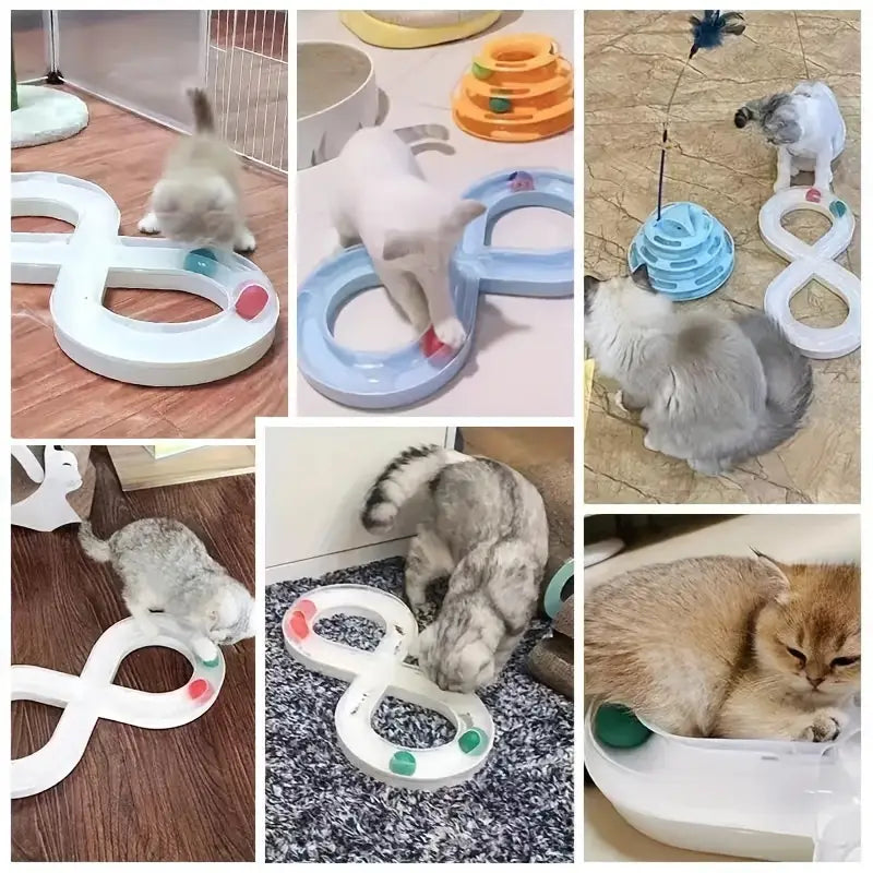 Engage your cat with this interactive ball track toy for active play, enrichment & mental stimulation.