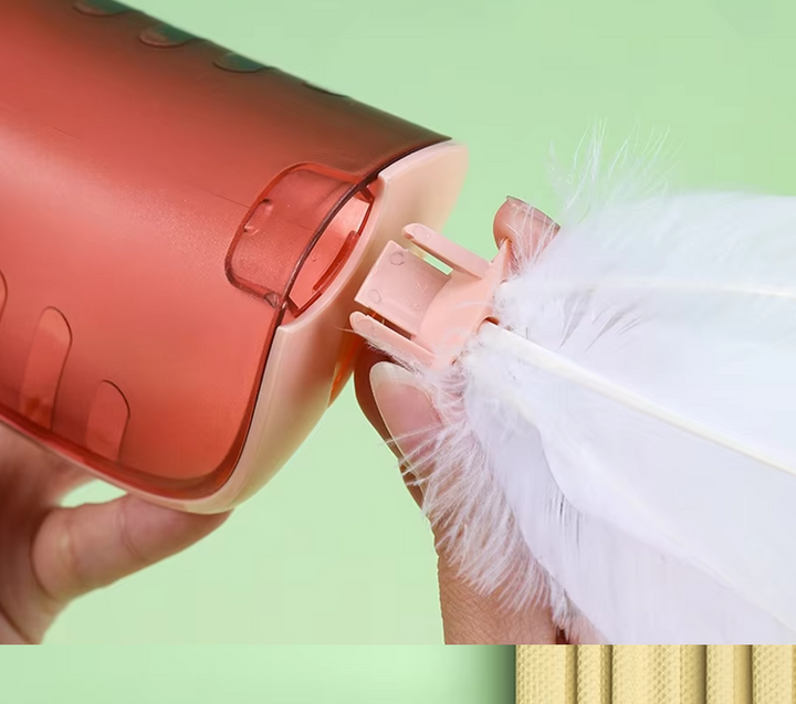 Modern design interactive cat toy with feather & treat dispenser, perfect for active cats' playtime.