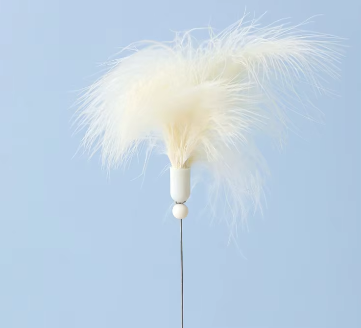 Feather & rolling ball interactive cat toy for pet activity and feline enrichment.
