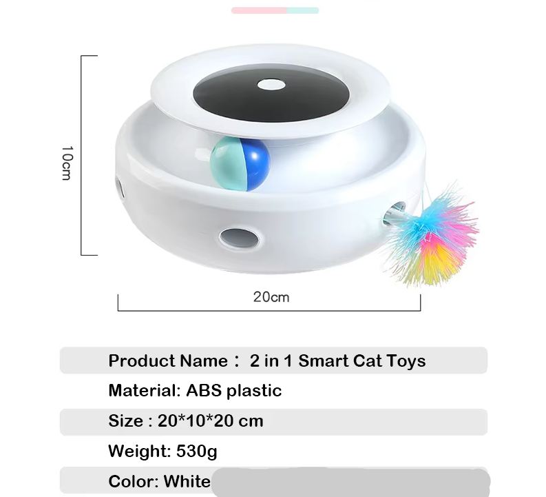 LED light cat toy encourages active feline exercise & stimulating play.