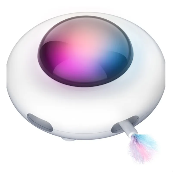 Feather & LED interactive cat toy for stimulating active playtime, perfect for curious felines.