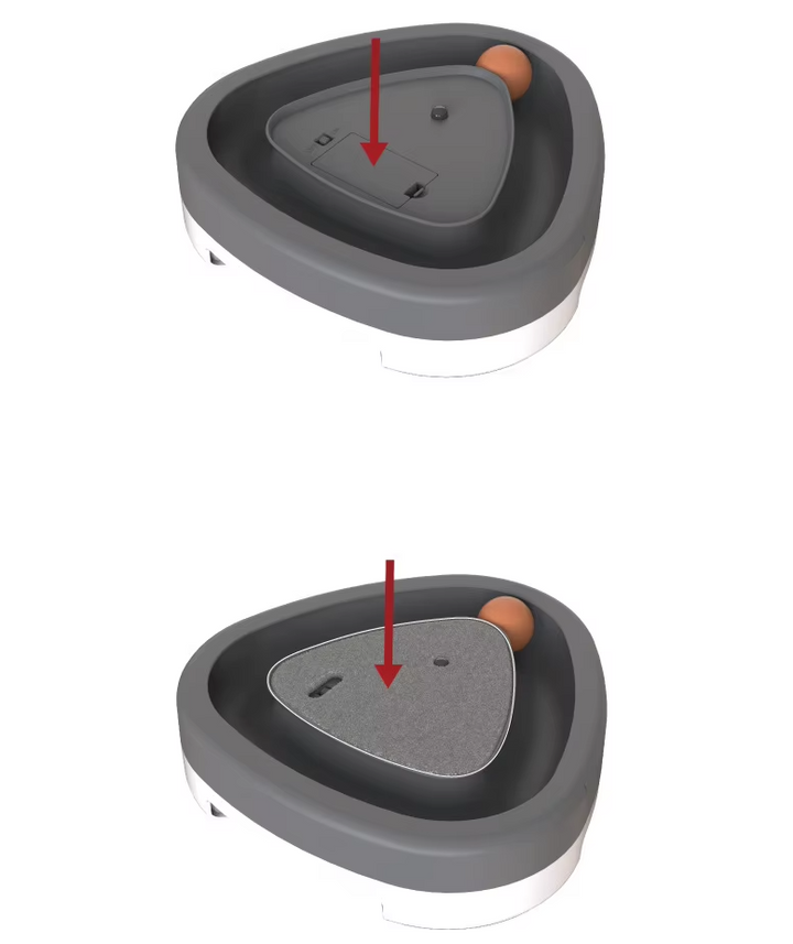 Feline interactive play track with integrated corrugated scratching board for active cat stimulation.