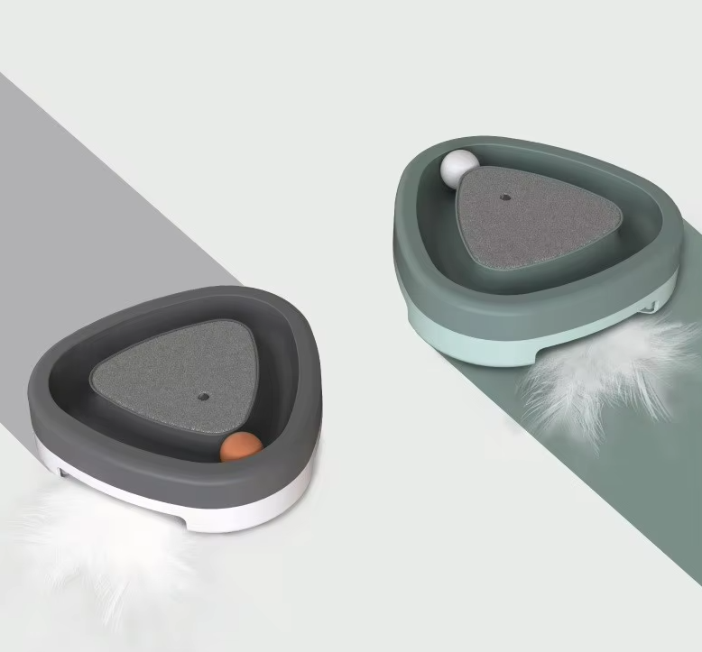 Multi-functional cat toy: interactive play track, scratching board & mental stimulation for pets.