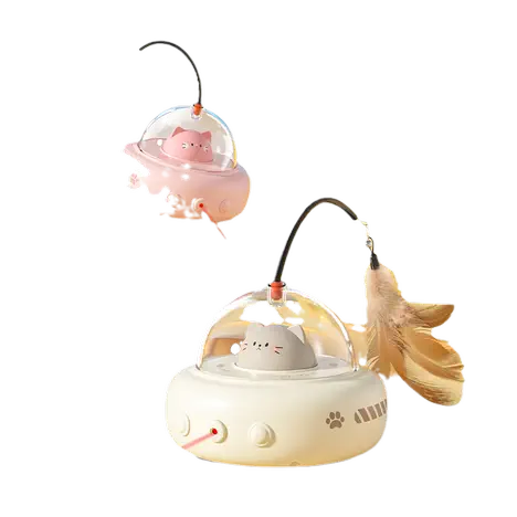 Pet supplies: Dynamic cat toy, a UFO laser projector for active cats' exercise & mental stimulation.