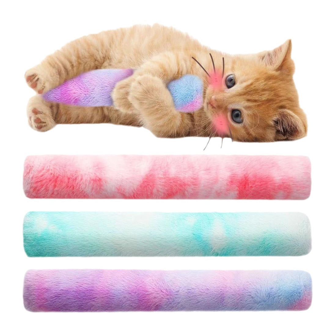 Interactive catnip plush pillow for cats, perfect for playful pounces & comforting snuggles.
