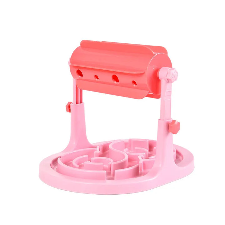 Dog enrichment toy: Interactive slow feeder dispenses food, prevents gulping & provides mental stimulation.