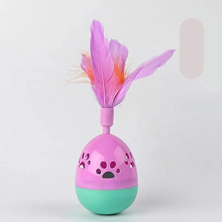 Spark playtime joy with this colorful interactive feather ball cat toy for curious kittens.