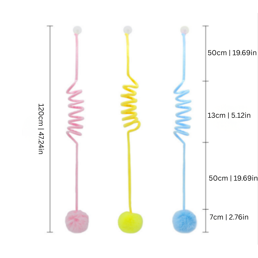 Suction cup cat toy that hangs, providing mental stimulation and preventing boredom