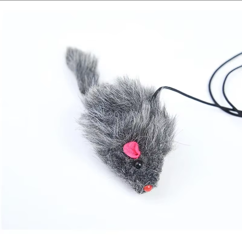 Dynamic jumping mouse cat door toy, great for interactive exercise and stimulating pet play.