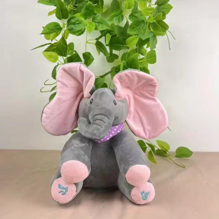 Cute talking elephant stuffed animal, perfect interactive baby gift for toddlers.