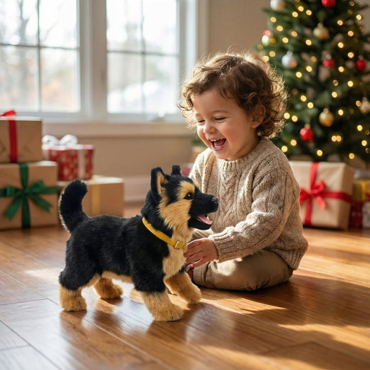 Interactive robot puppy for kids, realistic movements & playful fun. Electronic pet, ideal toddler gift.