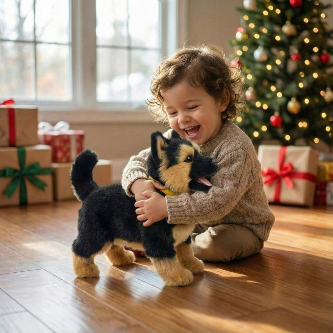 Realistic interactive robot puppy toy, electronic pet for kids. Brings playful fun & active pretend play.