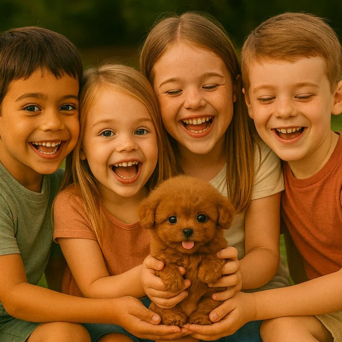 A STEM toy robot puppy that walks, barks, and responds to touch.