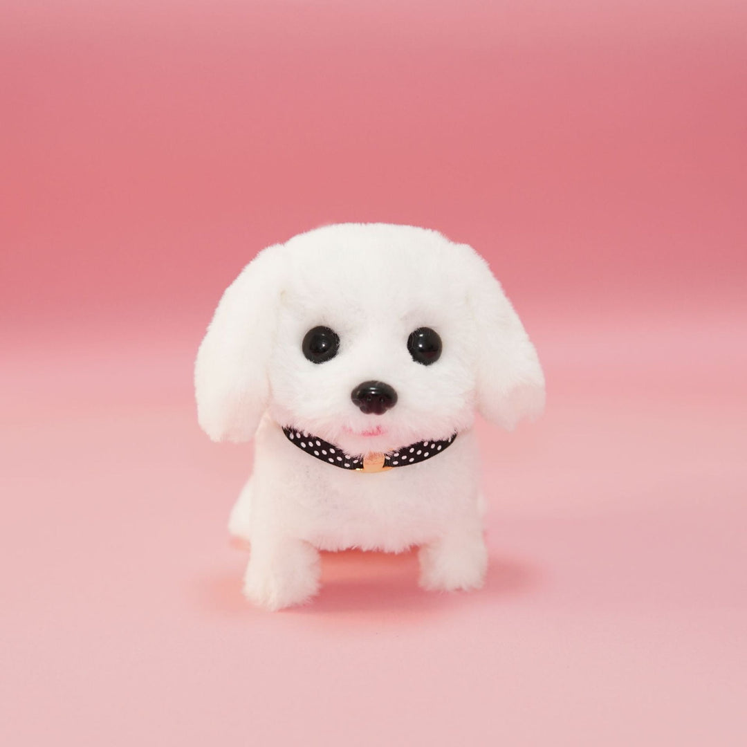 Interactive robot puppy toy responds to voice & touch, a perfect electronic pet for children's playtime.