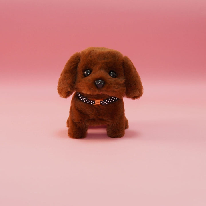 Voice & touch sensitive interactive robot puppy toy, an electronic pet companion designed for kids.