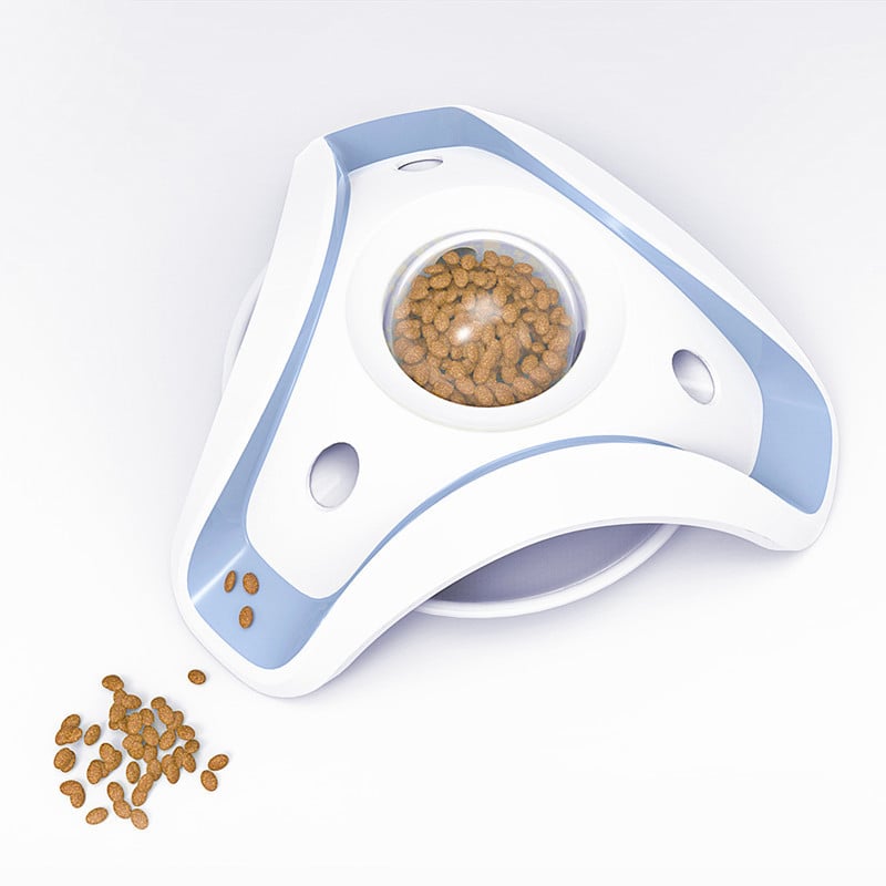 Puzzle slow feeder cat bowl for mental enrichment, promotes healthy eating habits and digestion.