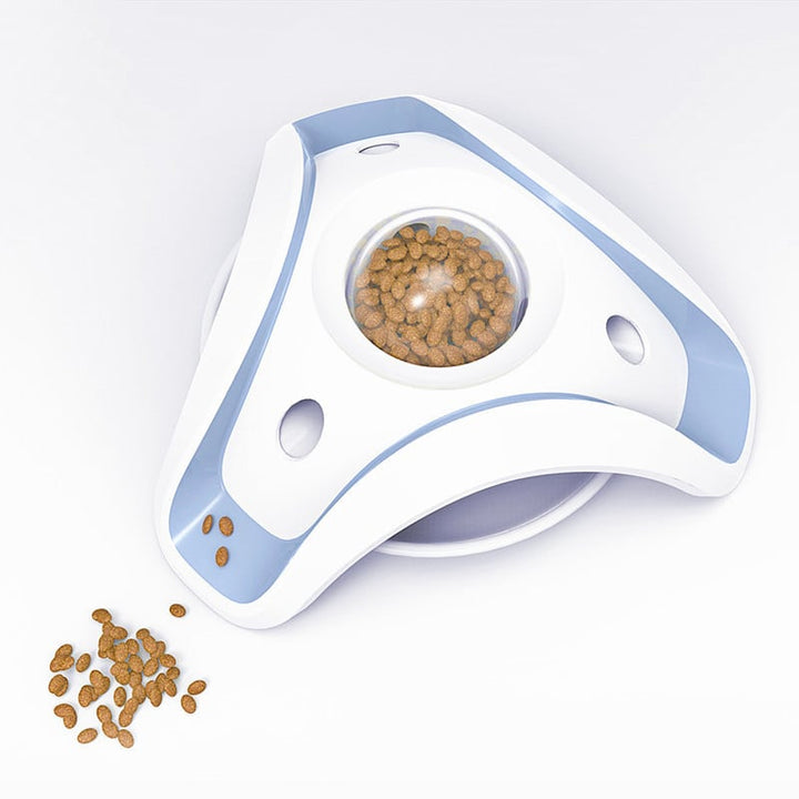 Puzzle slow feeder cat bowl for mental enrichment, promotes healthy eating habits and digestion.