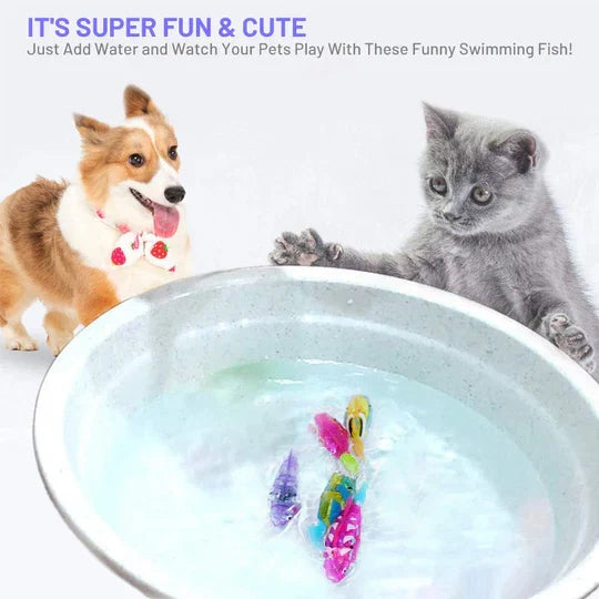 Aquatic pet toy: interactive swimming fish provides engaging fun and exercise for curious cats.