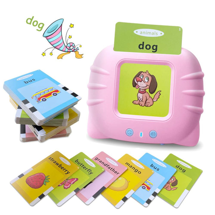 Interactive talking flash cards for toddlers, rechargeable early learning toy
